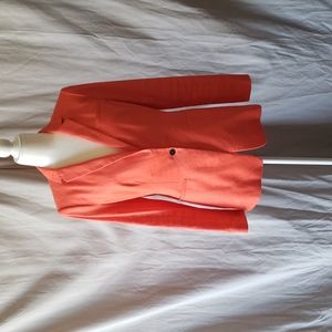Banana Republic, Blazer Jacket, Linen Blend, One Button, Orange, with Pockets